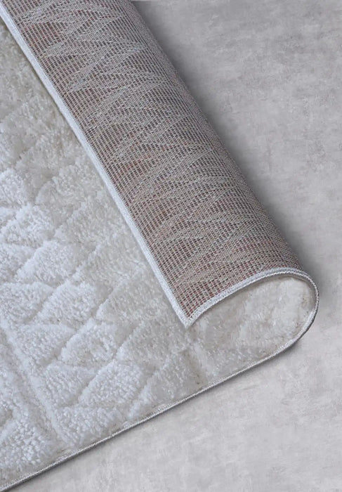 Elle Decoration elle gallery 106095 cream white Ivory Living Room Geometric Rug.