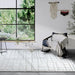 Elle Decoration elle gallery 106098 cream white Ivory Living Room Geometric Rug.