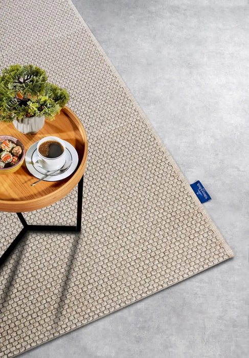 Villeroy and Boch 1843 106100 natural beige Beige Living Room Wool Rug.
