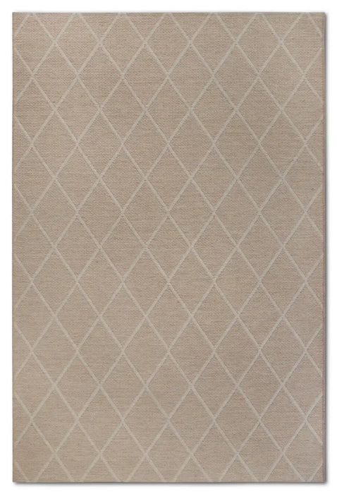 Villeroy and Boch 1843 106107 natural beige Beige Living Room Wool Rug.