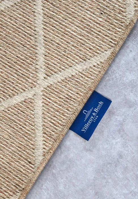 Villeroy and Boch 1843 106107 natural beige Beige Living Room Wool Rug.
