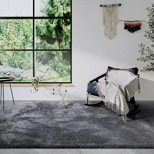 Hanse Home myk 106114 dark grey Grey Living Room Shaggy Rug.