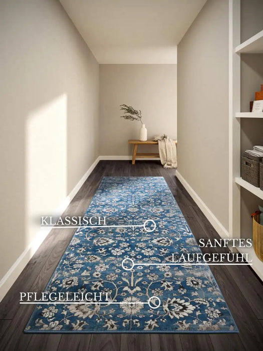 Villeroy and Boch kollektion 1869 106119 blue cream Blue, Cream Living Room  Rug.