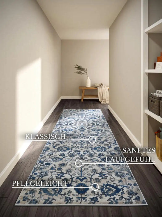 Villeroy and Boch kollektion 1869 106120 cream blue Blue, Cream Living Room  Rug.
