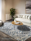 Villeroy and Boch kollektion 1869 106120 cream blue Blue, Cream Living Room  Rug.