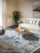 Villeroy and Boch kollektion 1869 106121 cream blue Blue, Cream Living Room  Rug.