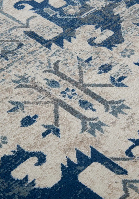 Villeroy and Boch kollektion 1869 106121 cream blue Blue, Cream Living Room  Rug.