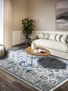 Villeroy and Boch kollektion 1869 106121 cream blue Blue, Cream Living Room  Rug.