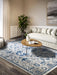 Villeroy and Boch kollektion 1869 106121 cream blue Blue, Cream Living Room  Rug.