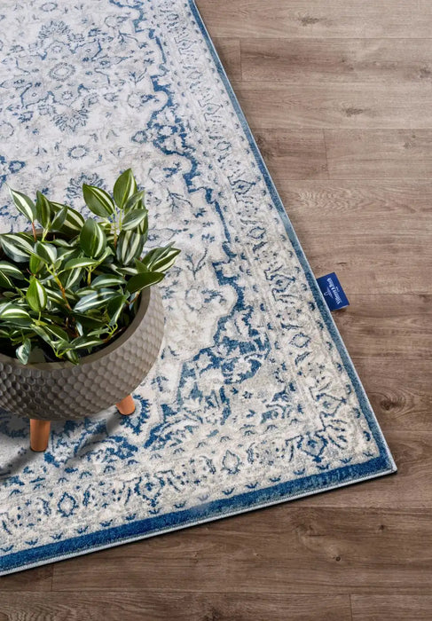 Villeroy and Boch kollektion 1869 106122 cream blue Blue, Cream Living Room  Rug.