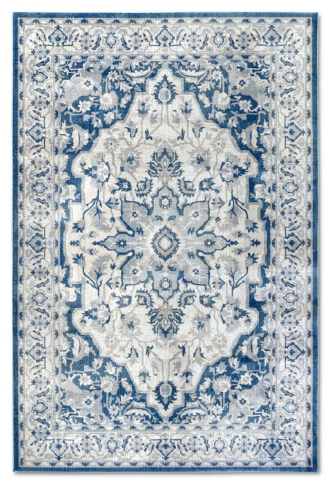 Villeroy and Boch kollektion 1869 106122 cream blue Blue, Cream Living Room  Rug.