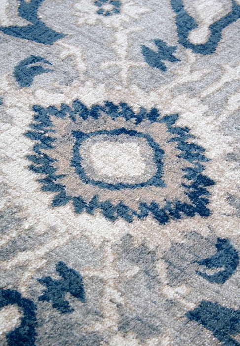 Villeroy and Boch kollektion 1869 106122 cream blue Blue, Cream Living Room  Rug.