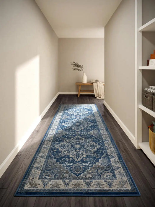 Villeroy and Boch kollektion 1869 106123 blue cream Blue, Cream Living Room  Rug.