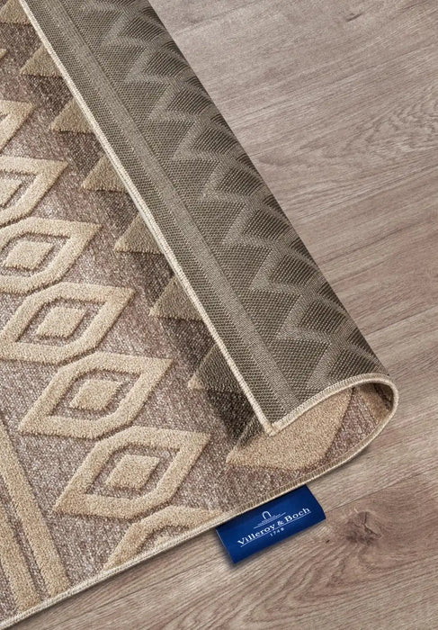 Villeroy and Boch 1879 106138 natural grey beige Beige Living Room Geometric Rug.