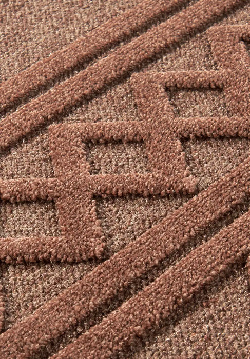 Villeroy and Boch 1879 106139 natural copper Orange Living Room Geometric Rug.