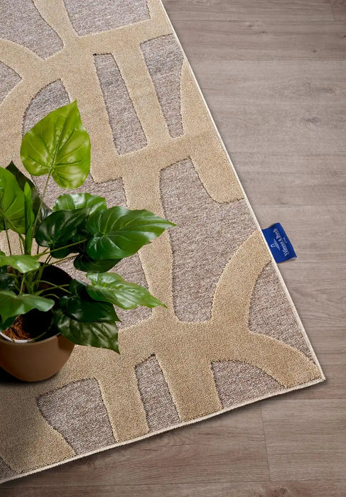 Villeroy and Boch 1879 106142 natural grey beige Grey, Beige Living Room Geometric Rug.