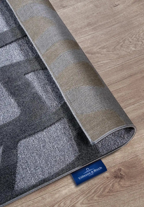 Villeroy and Boch 1879 106145 anthracite Grey Living Room Geometric Rug.
