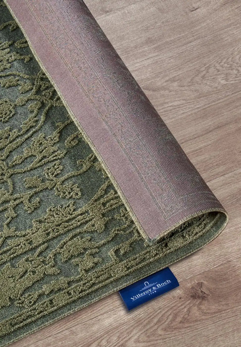 Villeroy and Boch 1879 106148 jungle green Green Living Room Geometric Rug.