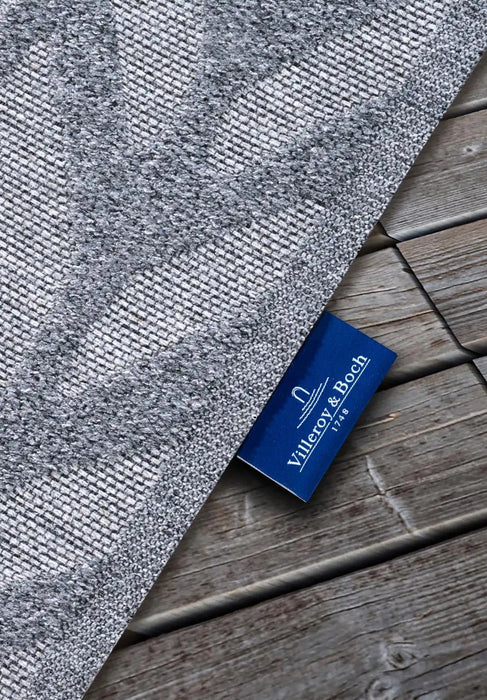 Villeroy and Boch 1883 indoor outdoor 106151 grey Grey Living Room Washable Rug.