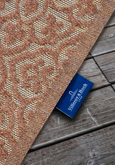 Villeroy and Boch 1883 indoor outdoor 106155 natural copper Orange Living Room Washable Rug.