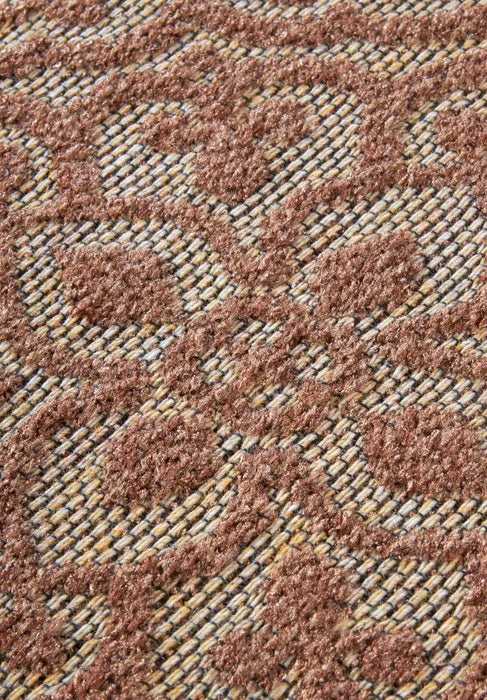 Villeroy and Boch 1883 indoor outdoor 106155 natural copper Orange Living Room Washable Rug.