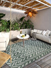 Villeroy and Boch 1883 indoor outdoor 106157 jungle green Green Living Room Washable Rug.