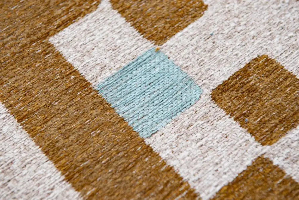 Louis de Poortere chess 109338 honey Yellow, Multicoloured Living Room  Rug.