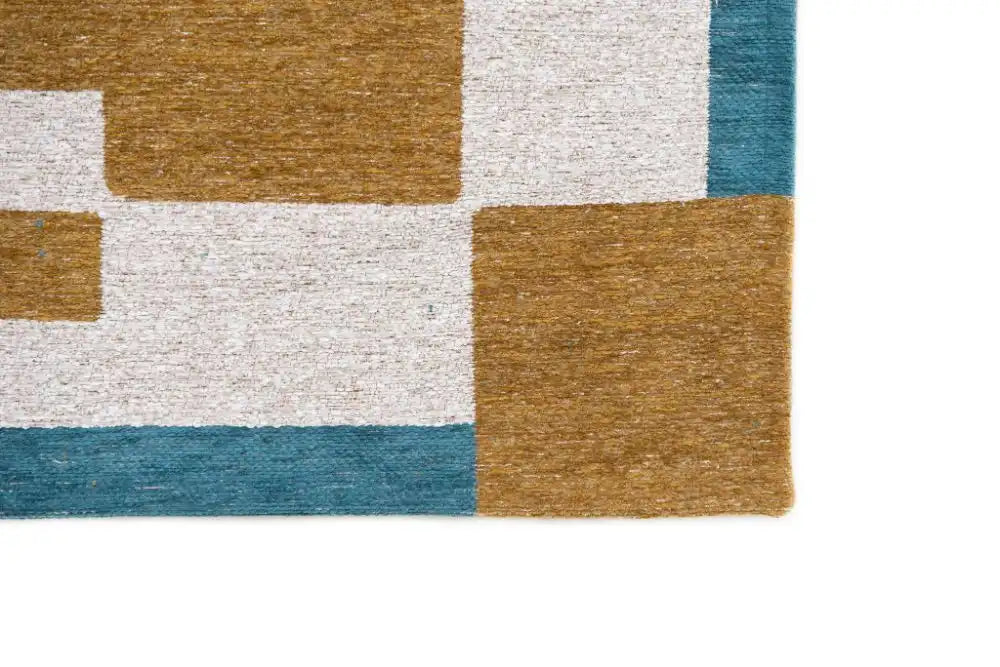 Louis de Poortere chess 109338 honey Yellow, Multicoloured Living Room  Rug.