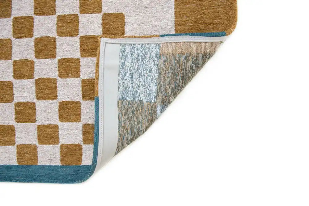 Louis de Poortere chess 109338 honey Yellow, Multicoloured Living Room  Rug.