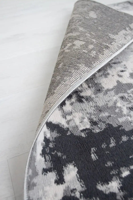 Rug Style balletto 10r4 light grey anthracite Grey Living Room Geometric Rug.