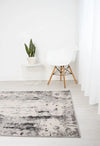 Rug Style balletto 10r4 light grey anthracite Grey Living Room Geometric Rug.