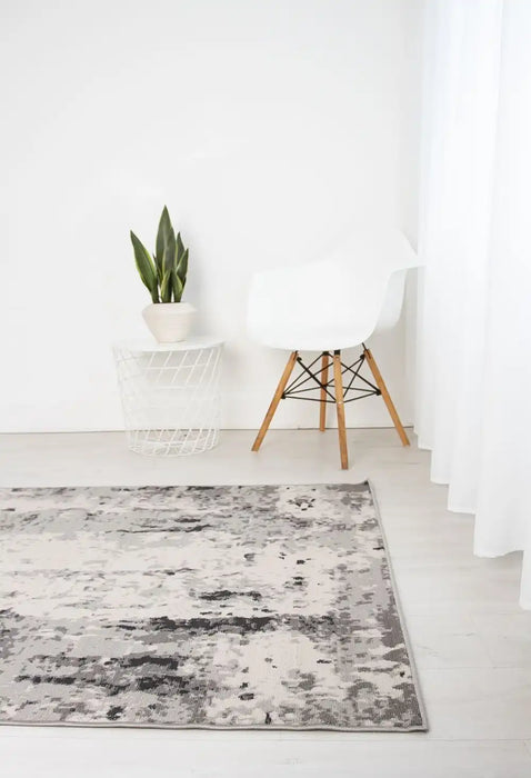 Rug Style balletto 10r4 light grey anthracite Grey Living Room Geometric Rug.