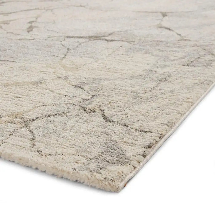 Think Rugs geneva think 1614 silver Grey Living Room Geometric Rug.