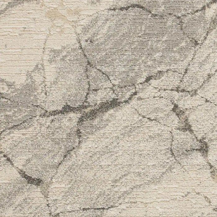 Think Rugs geneva think 1614 silver Grey Living Room Geometric Rug.