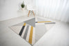 Rug Style balletto 186b grey ochre Grey, Yellow Living Room Geometric Rug.