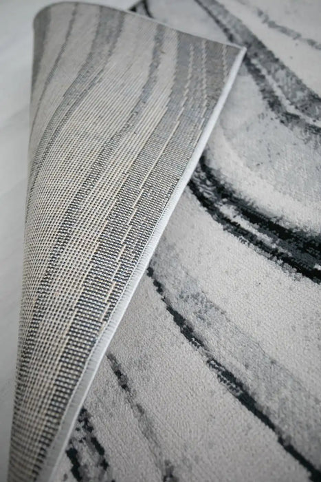 Rug Style balletto 18ba anthracite grey Grey Living Room Geometric Rug.