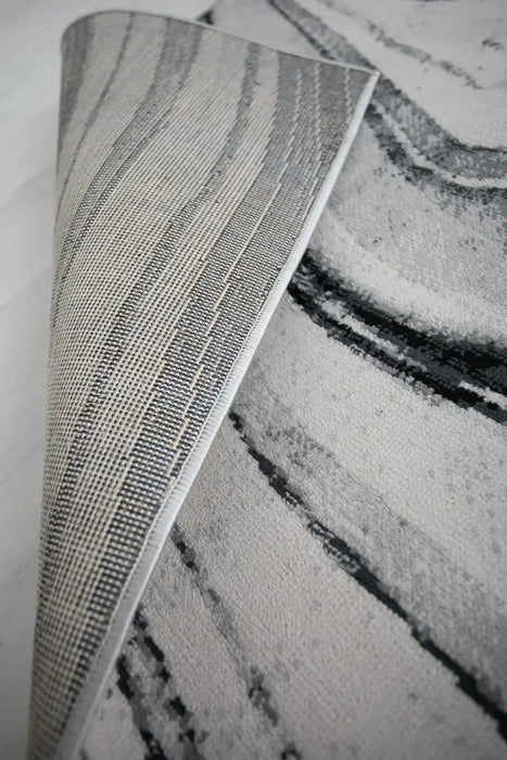 Rug Style balletto 18ba anthracite grey Grey Living Room Geometric Rug.