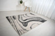Rug Style balletto 18ba anthracite grey Grey Living Room Geometric Rug.