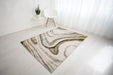 Rug Style balletto 18ba anthracite ochre Green, Yellow Living Room Geometric Rug.