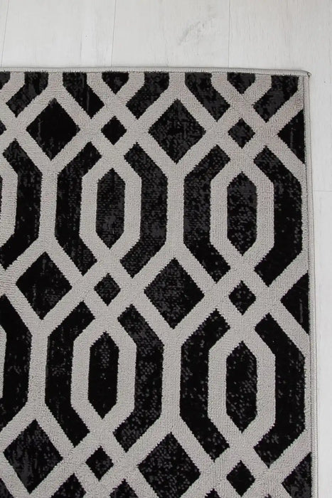 Rug Style balletto 18fa anthracite light grey Grey Living Room Geometric Rug.