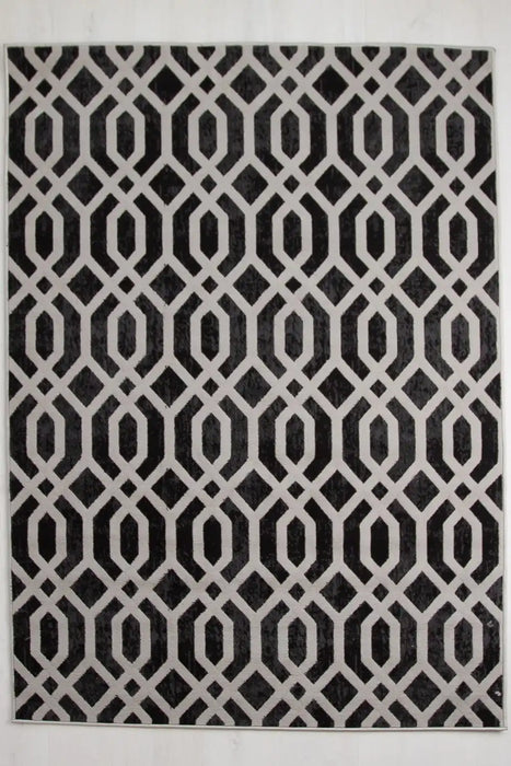 Rug Style balletto 18fa anthracite light grey Grey Living Room Geometric Rug.