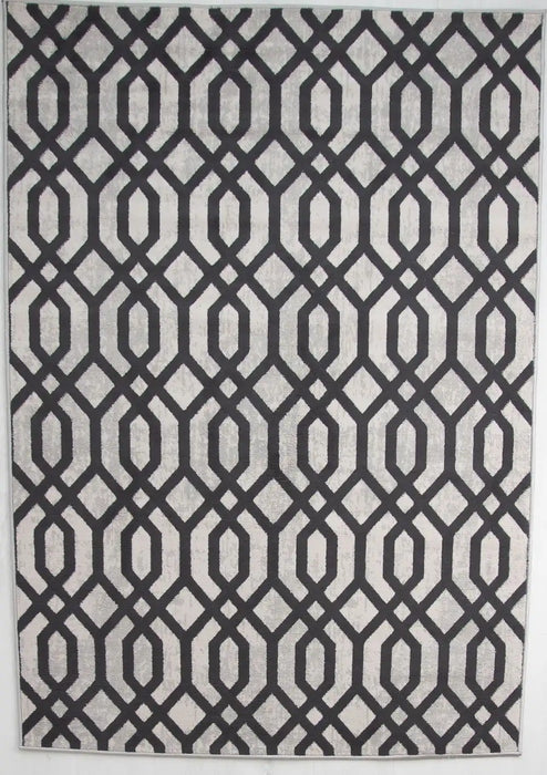 Rug Style balletto 18fa beige anthracite Grey, Beige Living Room Geometric Rug.