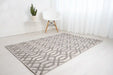 Rug Style balletto 18fa beige grey Grey, Beige Living Room Geometric Rug.