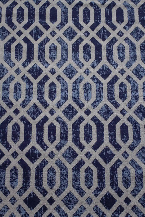 Rug Style balletto 18fa blue Blue Living Room Geometric Rug.