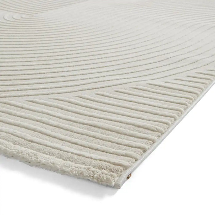 Think Rugs flores by think 1924 cream Ivory, Cream Living Room Shaggy Rug.