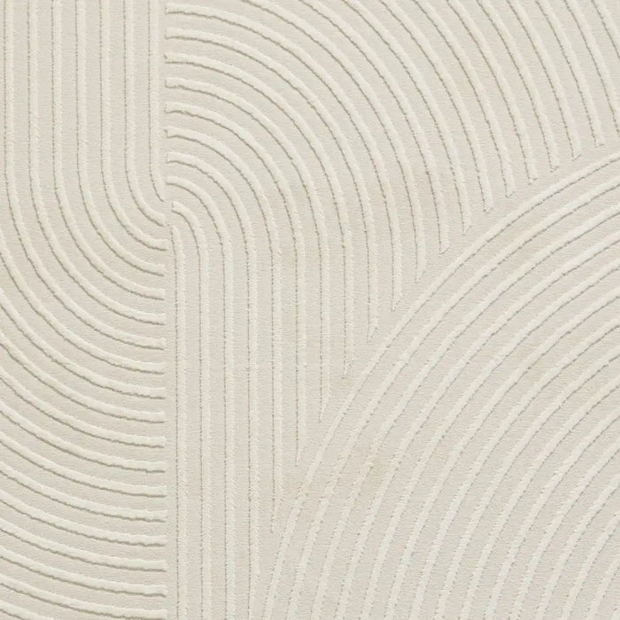 Think Rugs flores by think 1924 cream Ivory, Cream Living Room Shaggy Rug.