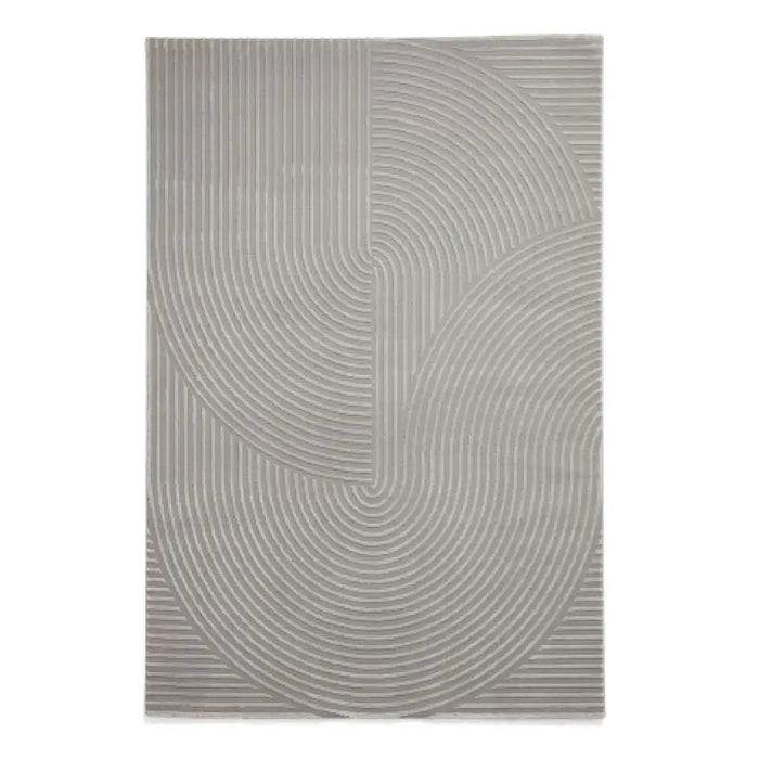 Think Rugs flores by think 1924 grey Grey Living Room Shaggy Rug.