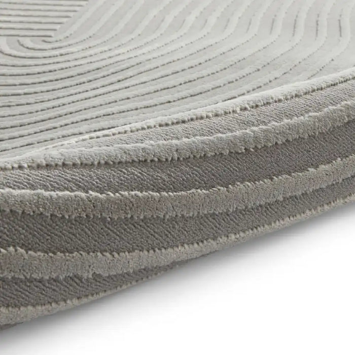 Think Rugs flores by think 1924 grey Grey Living Room Shaggy Rug.