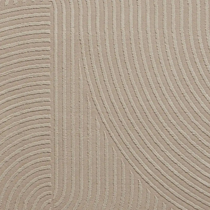 Think Rugs flores by think 1924 mink Brown, Beige Living Room Shaggy Rug.