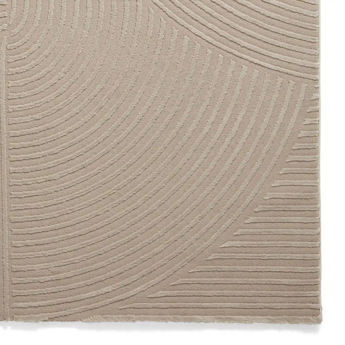 Think Rugs flores by think 1924 mink Brown, Beige Living Room Shaggy Rug.
